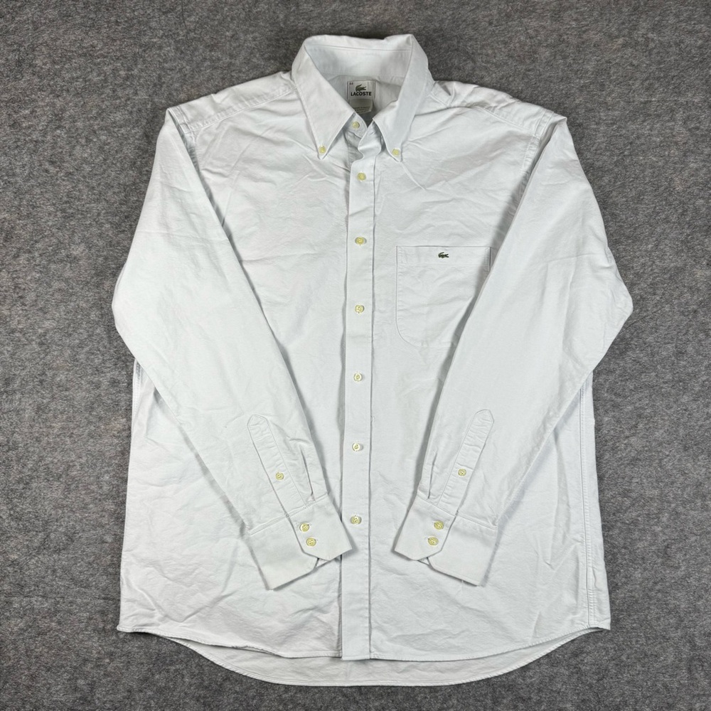 Lacoste Men's Classic White Button-Down Shirt